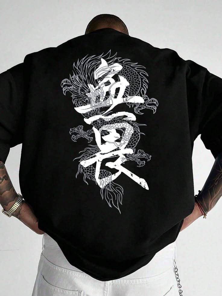 CAMISETA OVERZISE SUPER IMPERIUM estilo oriental yakuza